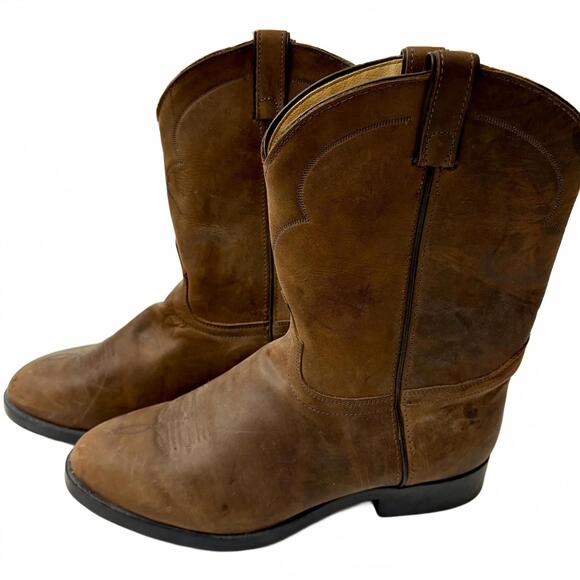 Laredo Brown Men\'s Boots  Sz 12EE Embroidered Toe Detail main image 7